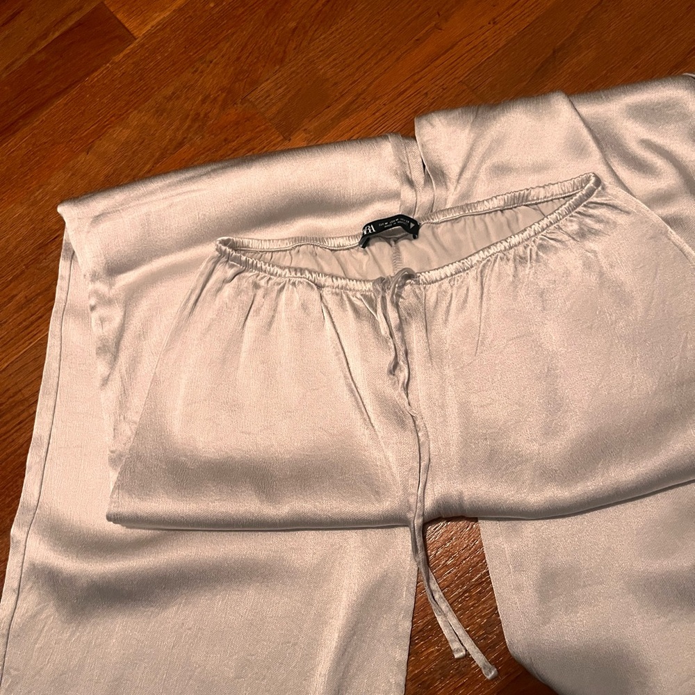 Zara Silky Oversized Palazzo Pants